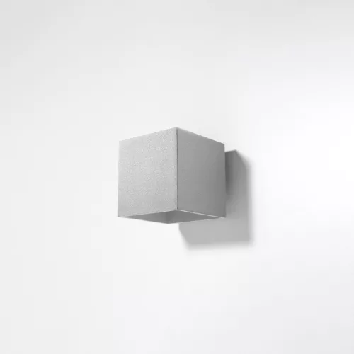 QUAD 1 G9 fali lámpa fel-le kocka minimalista szürke SOLLUX