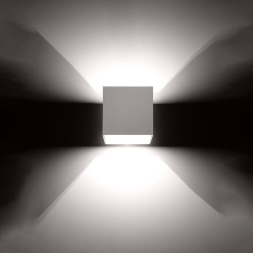 QUAD 1 G9 fali lámpa fel-le kocka minimalista fehér SOLLUX