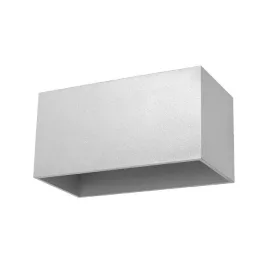   QUAD MAXI fali lámpa 2xG9 felfelé és alul, négyszögletes, minimalista szürke SOLLUX