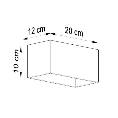 QUAD MAXI fali lámpa 2xG9 felülről alul, négyszögletes, minimalista fekete SOLLUX