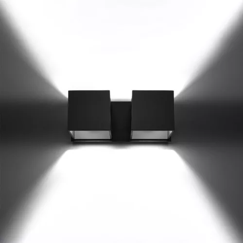 LED fali lámpa QUAD 2xG9 fali lámpa felfelé lefelé fekete SOLLUX