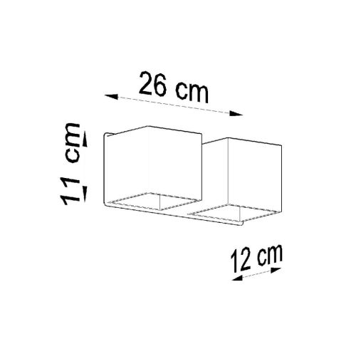 LED Fali lámpa QUAD 2xG9 Fali lámpa Fel Le Szürke SOLLUX