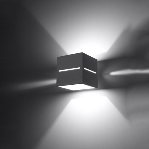 LOBO G9 hullám takaró lámpa fel-le modern szürke SOLLUX