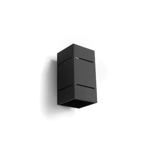 BLOCCO G9 fali lámpa négyszögletes felfelé-alsó modern fekete SOLLUX