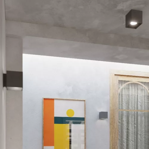 QUAD G9 LED fali lámpa Up Down Cube antracit SOLLUX