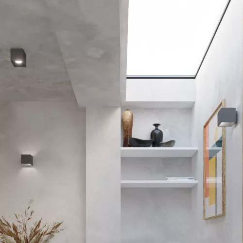 QUAD G9 LED fali lámpa Up Down Cube antracit SOLLUX