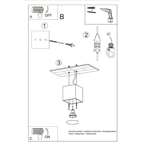 Felületre szerelhető lámpatest QUAD G10 Halogén Spot Tube Cube Antracat SOLLUX