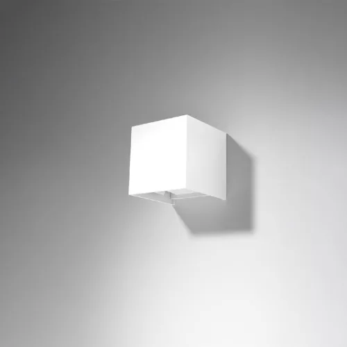 Felületre szerelhető kültéri lámpatest LUCA LED 6W 3000K IP54 felfelé alul fali lámpa kocka fehér SOLLUX