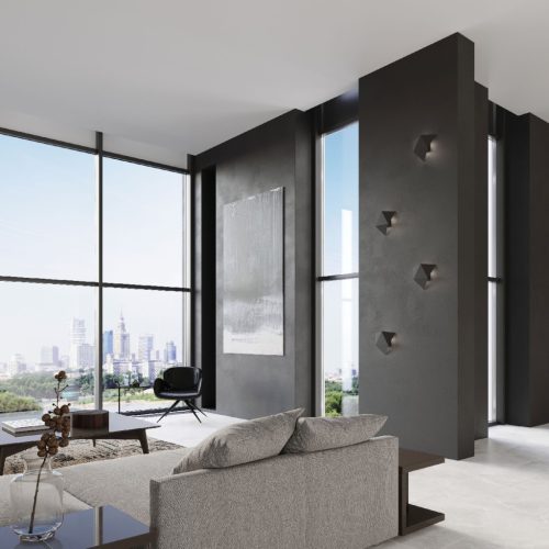 LED fali lámpa SOLIDO 2xG9 háromszög alakú fali lámpa fekete SOLLUX