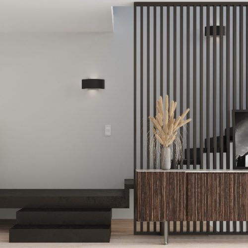 LED fali lámpa MAGNUS 2xG9 téglalap alakú fali lámpa fekete SOLLUX