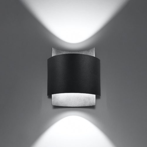 IMPACT G9 fel-le modern fekete fali lámpa SOLLUX