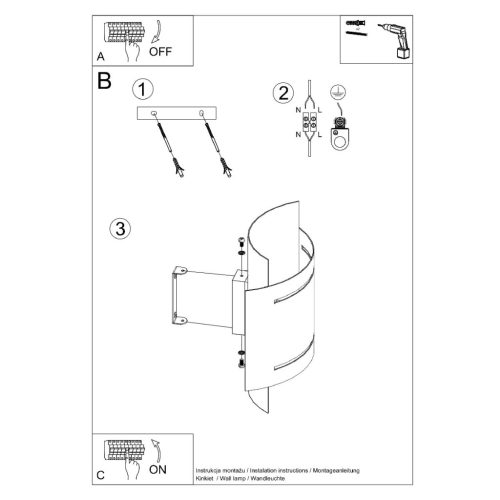 HESTIA G9 LED fali lámpa felfelé lefelé fehér SOLLUX