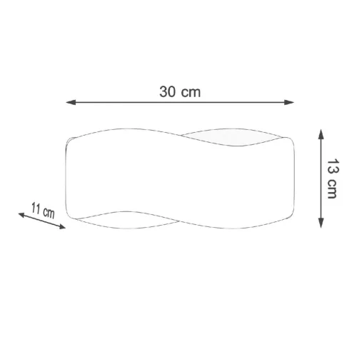 TILA G9 LED fali lámpa 30cm fehér SOLLUX