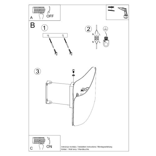 TILA LED Fali lámpa 2xG9 Fali lámpa 40cm Fehér SOLLUX