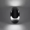 TEAR G9 LED fali lámpa felfelé lefelé ovális fekete SOLLUX