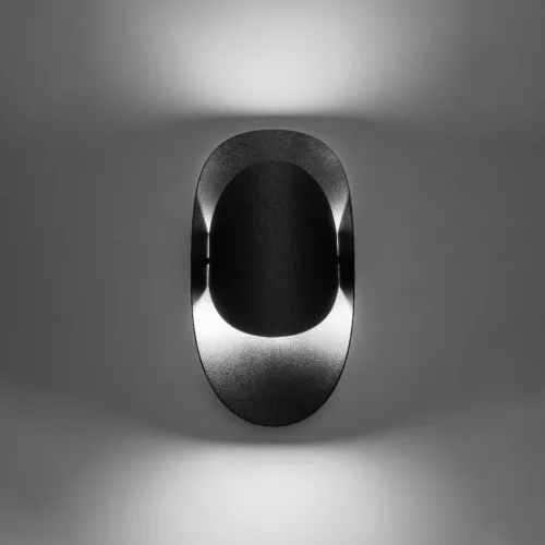 TEAR G9 LED fali lámpa felfelé lefelé ovális fekete SOLLUX