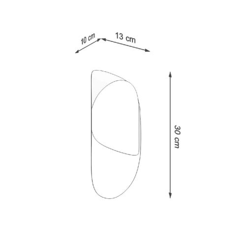 TEAR G9 LED fali lámpa felfelé lefelé ovális fekete SOLLUX