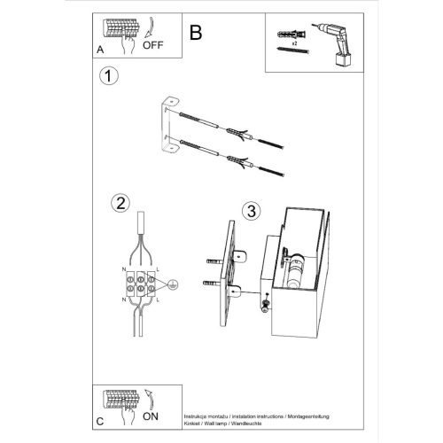 PIEGARE G9 LED fali lámpa fehér SOLLUX