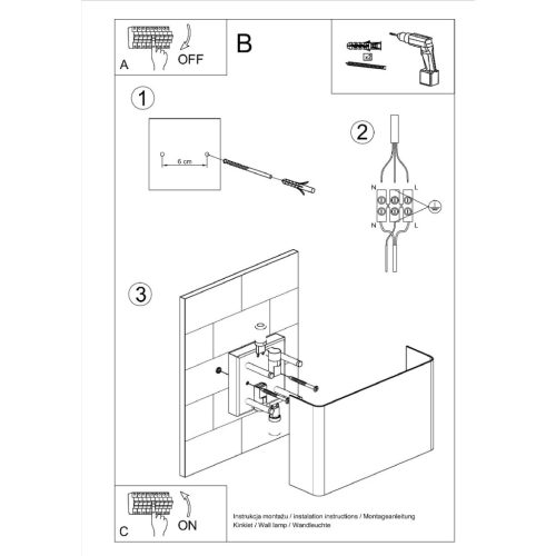 COPERTURA LED fali lámpa 2xG9 téglalap alakú fali lámpa fehér SOLLUX