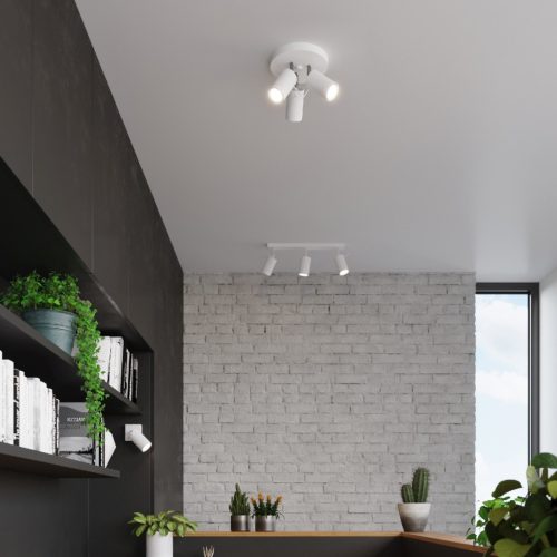 RING mennyezeti lámpa 3xGU10 Reflektor mozgatható halogén lámpatest fehér SOLLUX