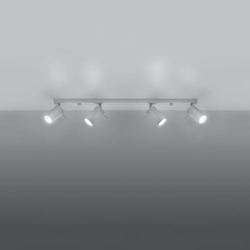 Felületre szerelhető lámpatest RING 4L 4xGU10 Halogén spotlámpa Mozgatható Minimalista Fehér SOLLUX