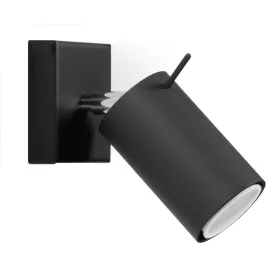   Felületre szerelhető fali lámpa RING GU10 mozgatható spotlámpa, minimalista fekete SOLLUX