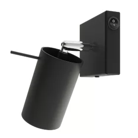   LED RING GU10 Fali lámpa Mozgatható kapcsolóval Fekete SOLLUX