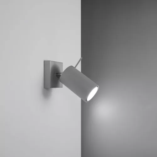 Felületre szerelhető fali lámpa RING GU10 mozgatható spotlámpa, minimalista szürke SOLLUX