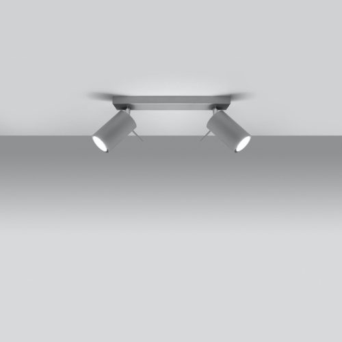 Felületre szerelhető lámpatest RING 2 2xGU10 Halogén spotlámpa Mozgatható Minimalista Szürke SOLLUX