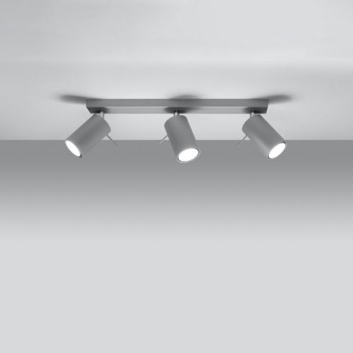 Felületre szerelhető lámpatest RING 3L 3xGU10 Halogén spotlámpa Mozgatható Minimalista Szürke SOLLUX