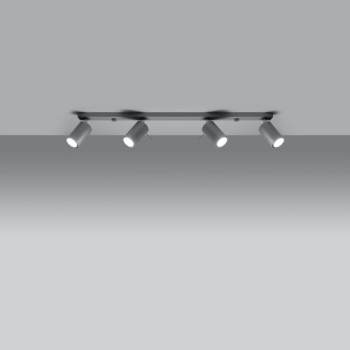 Felületre szerelhető lámpatest RING 4L 4xGU10 Halogén spotlámpa Mozgatható Minimalista Szürke SOLLUX