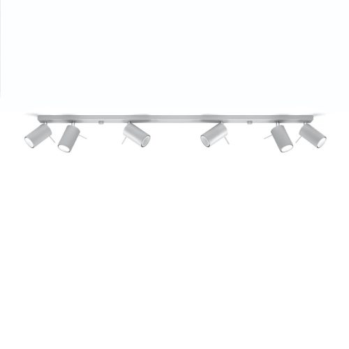 Felületre szerelhető lámpatest RING 6L 6xGU10 Reflektor halogén mozgatható csíkos minimalista szürke SOLLUX