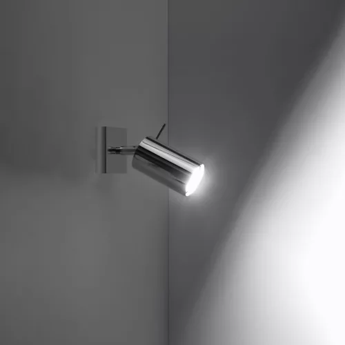 Felületre szerelhető fali lámpa RING GU10 Mozgatható spotlámpa Minimalista Króm SOLLUX