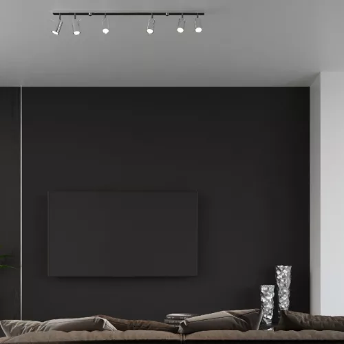 Felületre szerelhető fali lámpa RING GU10 Mozgatható spotlámpa Minimalista Króm SOLLUX