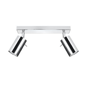   Felületre szerelhető lámpatest RING 2 2xGU10 Reflektor Halogén Mozgatható Minimalista Króm SOLLUX