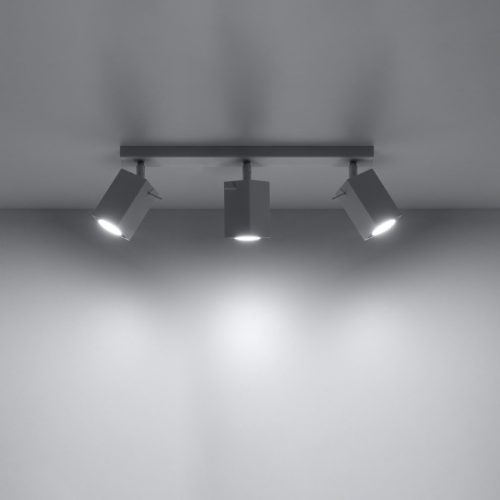 MERIDA mennyezeti lámpa 3xGU10 reflektoros mozgatható halogén lámpatest 45cm fehér SOLLUX