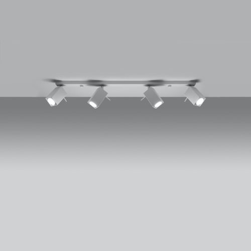 MERIDA mennyezeti lámpa 4xGU10 reflektoros mozgatható halogén lámpatest 80cm fehér SOLLUX