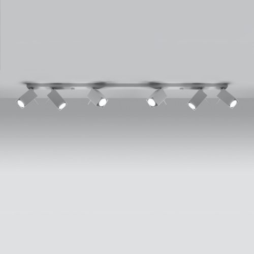 MERIDA mennyezeti lámpa 6xGU10 reflektoros mozgatható halogén lámpatest 118cm fehér SOLLUX