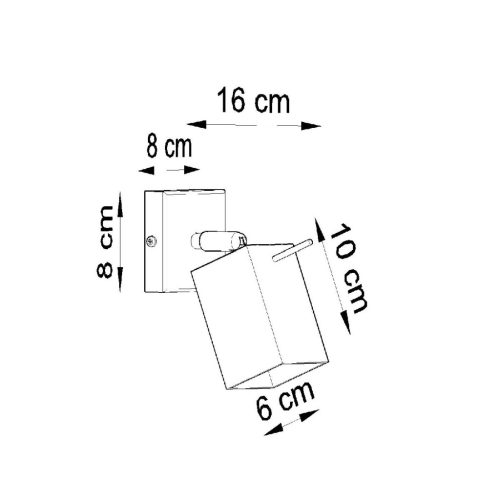 Felületre szerelhető fali lámpa MERIDA GU10 Spotlámpa mozgatható, minimalista fekete SOLLUX