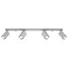 MERIDA mennyezeti lámpa 4xGU10 fényvisszaverő mozgatható halogén lámpatest 80cm szürke SOLLUX