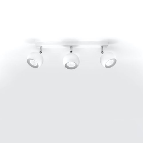 Felületre szerelhető lámpatest OCULARE 3L 3xGU10 Halogén spotlámpa Mozgatható Minimalista Fehér SOLLUX