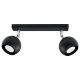 OCULARE mennyezeti lámpa 2xGU10 fényvisszaverő mozgatható halogén lámpatest 30cm fekete SOLLUX