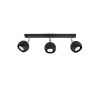 OCULARE mennyezeti lámpa 3xGU10 fényvisszaverő mozgatható halogén lámpatest 45cm fekete SOLLUX