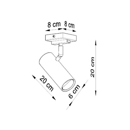 DIREZIONE GU10 mennyezeti lámpa reflektor mozgatható halogén lámpatest fehér SOLLUX