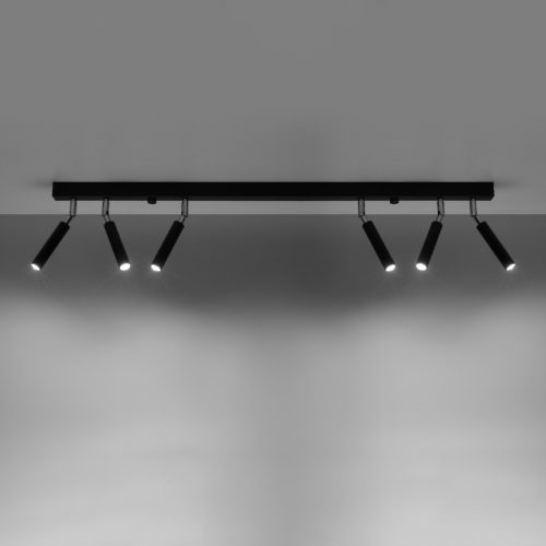 Felületre szerelhető lámpatest EYETECH 6 6xG9 Reflektor mozgatható csík Modern fekete SOLLUX