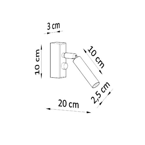 EYETECH G9 LED fali lámpa mozgatható fehér SOLLUX