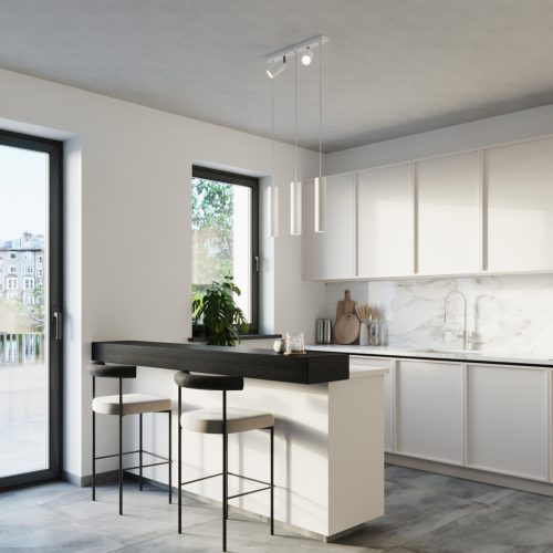 LED függő mennyezeti lámpa GYŰRŰ 5xGU10 túlnyúló mozgatható spotlámpák fehér SOLLUX