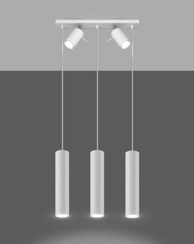 LED függő mennyezeti lámpa GYŰRŰ 5xGU10 túlnyúló mozgatható spotlámpák fehér SOLLUX