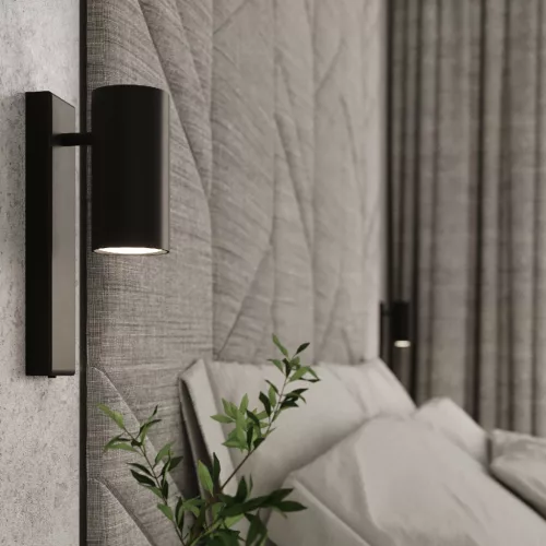 LED Fali lámpa UTTI GU10 Lefelé irányuló fali lámpa Fekete SOLLUX