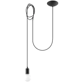   EDISON 1 LONG E27 függesztett mennyezeti lámpa 3m loft fekete SOLLUX